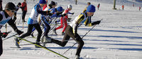 Startgedrnge beim Skilanglauf wie in den besten Zeiten