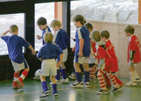 Kleine Kicker trainierten in der Halle