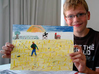 Zisch-Kinder malen wie Vincent van Gogh