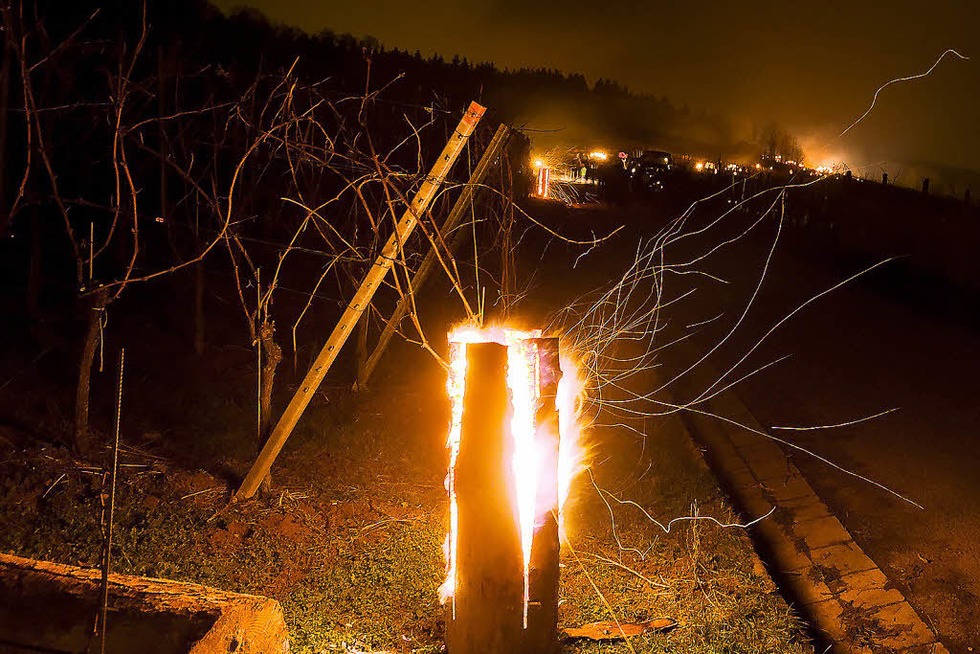Rebberg in Flammen in Britzingen - Badische Zeitung TICKET