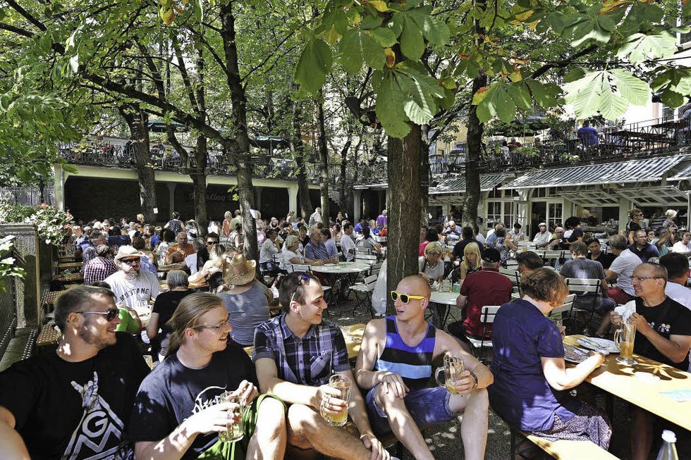 700 G�ste finden im Feierling-Biergarten in der Innenstadt Platz. - Badische Zeitung TICKET
