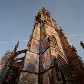 Freche Fotokunst: Graffiti auf Freiburgs prominentesten Gebuden
