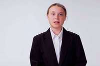 Im Kurzfilm der Woche prsentiert sich Greta Thunberg seris in Hemd und Anzug