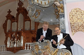Bernhard Kratzer und Paul Theis geben ein Konzert an der Silbermannorgel in Ettenheimmünster