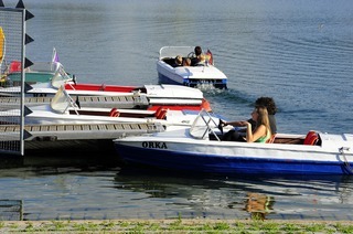 Tretbootfahren auf dem Flückigersee