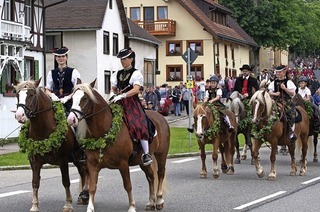 Tradition der Prozession mit Pferden und Reitern wird im Schwarzwald gepflegt