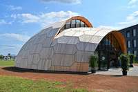 Spektakulrer Pavillon an der Technischen Fakultt macht nachhaltiges Bauen erlebbar