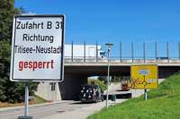 B31-Abfahrt gesperrt: Verkehr wird ber Rtenbach und Unadingen umgeleitet