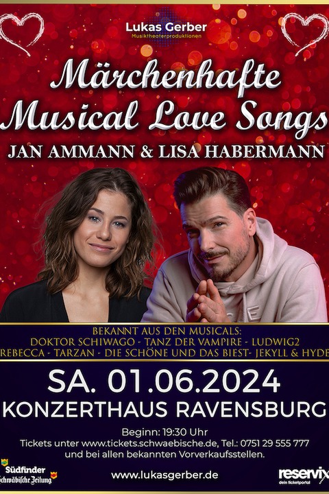 Mrchenhafte Musical Love Songs - Ravensburg - 01.06.2024 19:30