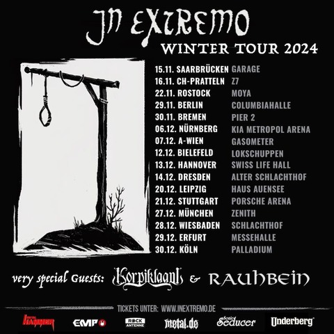 IN EXTREMO - Winter Tour 2024 o Specials Guests: KORPIKLAANI / RAUHBEIN - Wiesbaden - 28.12.2024 18:00