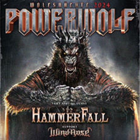 Powerwolf - Wolfsnchte Tour 2024 + Guests: Hammerfall, Wind Rose - Stuttgart - 11.10.2024 18:30