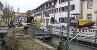 Baustelle im Ortskern von Eichstetten