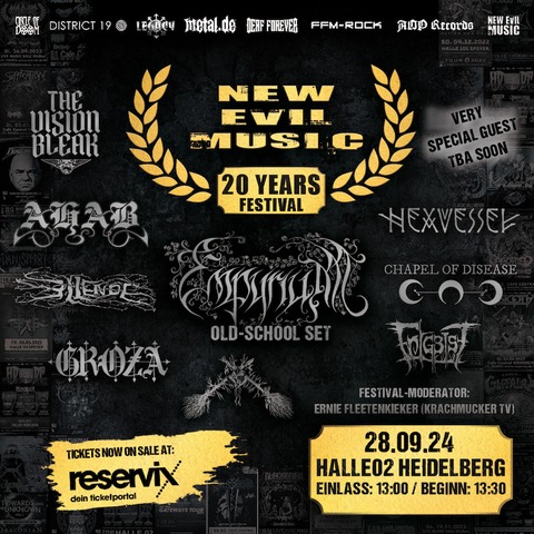 20 Years NEW EVIL MUSIC Festival - Heidelberg - 28.09.2024 13:30