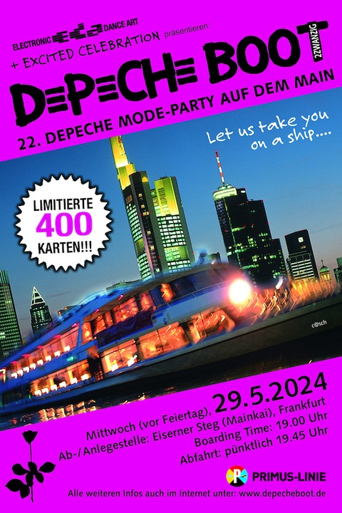 DepecheBoot - das VorFeiertagsDepecheBoot - Frankfurt am Main - 29.05.2024 19:45