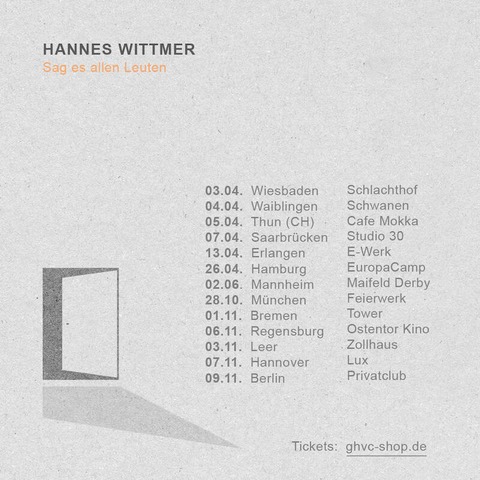 Hannes Wittmer (Ex Spacemann Spiff) - Leer - 03.11.2024 20:00