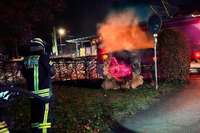 Kleine Brnde fordern Feuerwehren in der Region Freiburg in der Silvesternacht