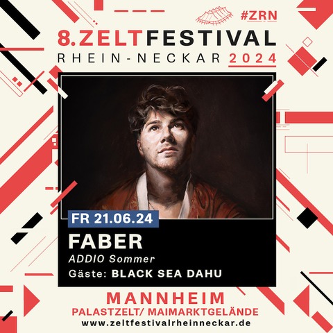 FABER + GÄSTE: BLACK SEA DAHU - Addio Live 2024 - Mannheim - 21.06.2024 18:30