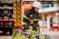 Hanna Buttenmller ist die erste Feuerwehrfrau in Horben