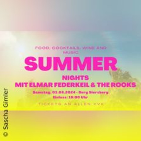 Summer Night's auf der Burg Siersberg mit Elmar Federkeil & The Rooks - REHLINGEN / SIERSBURG - 03.08.2024 19:30