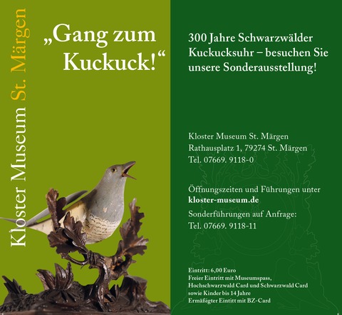 300 Jahre Schwarzwlder Kuckucksuhr - St. Mrgen - 16.06.2024 14:00