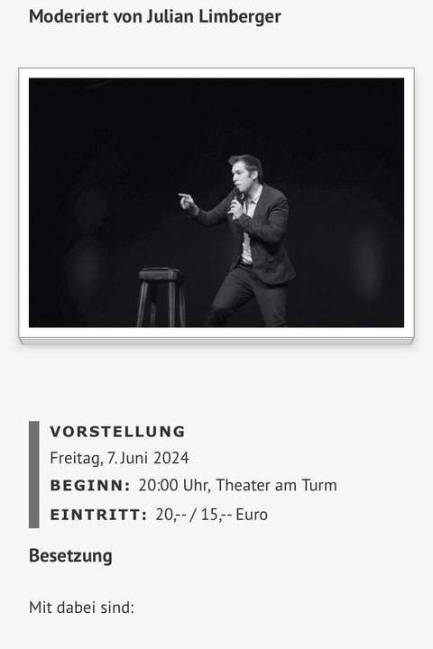 Bora Comedy & C. Heiland - Villingen-Schwenningen - 07.06.2024 20:00