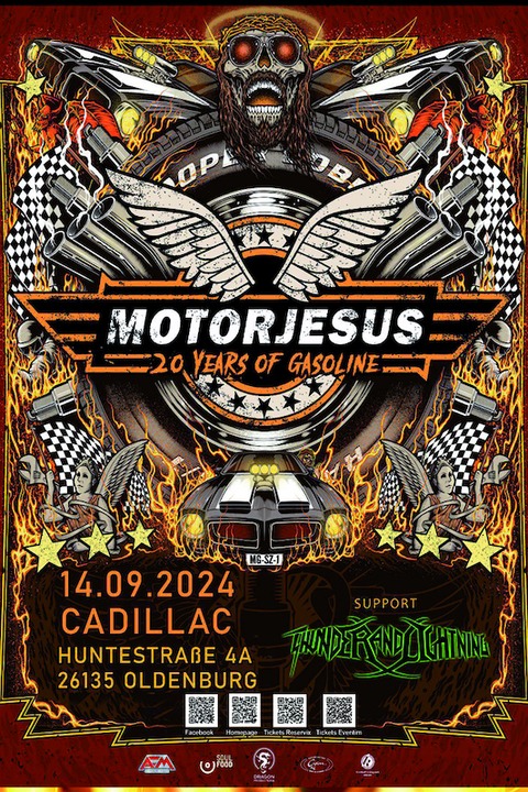 Motorjesus - 20 Years Of Gasoline Tour - Special Guest: Thunder and Lightning - Oldenburg - 14.09.2024 20:30