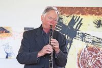 Bei der Vernissage mit Wim Mauthe in Kenzingen gab es nicht nur abstrakte Bilder, sondern auch Jazz