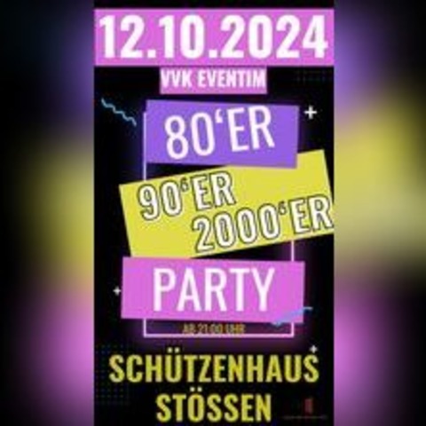 80er, 90er, 2000er Party - STSSEN - 12.10.2024 21:00