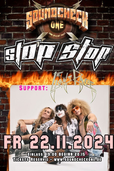 StOp,sToP! + Support: The Lions Rage - Waldbronn - 22.11.2024 19:00
