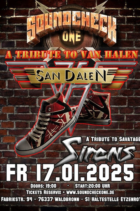 San Dalen + Sirens - A Tribute to Van Halen & Savatage - San Dalen + Sirens - Waldbronn - 17.01.2025 19:00