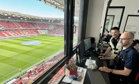 Sanittsdienst im Europa-Park-Stadion in Freiburg: Im Notfall geht hier alles ganz schnell