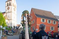 Die Tnze und Hocks zum Mai im Markgrflerland &#8211; in Schliengen wollen die "Rekruten" den Maibaum bewachen