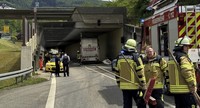 Ein Mllwagen blieb im Wehrer Tunnel stecken