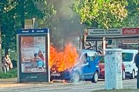 Autofahrerin in Freiburg bemerkt Defekt rechtzeitig &#8211; ihr Minivan steht wenig spter in Flammen