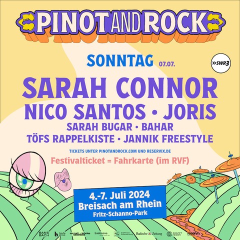 Sarah Connor + Nico Santos + Joris bei Pinot and Rock - Breisach - 07.07.2024 10:30