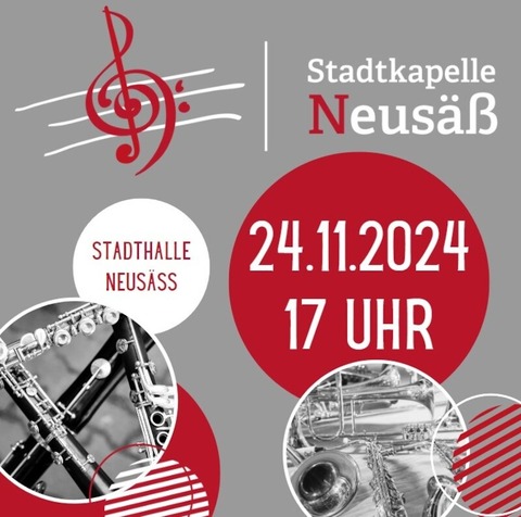 Herbstkonzert Stadtkapelle Neus - &#8222;Register ab&#8220; - Neus - 24.11.2024 17:00