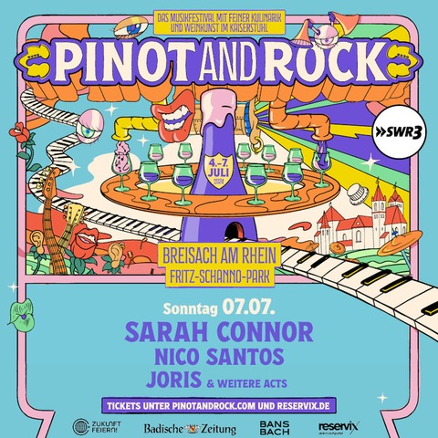 Pinot and Rock - Platinumtickets - Festival Tagesticket Sonntag - Breisach - 07.07.2024 11:00