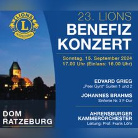 23. Lions Benefiz Domkonzert Ratzeburg - RATZEBURG - 15.09.2024 17:00