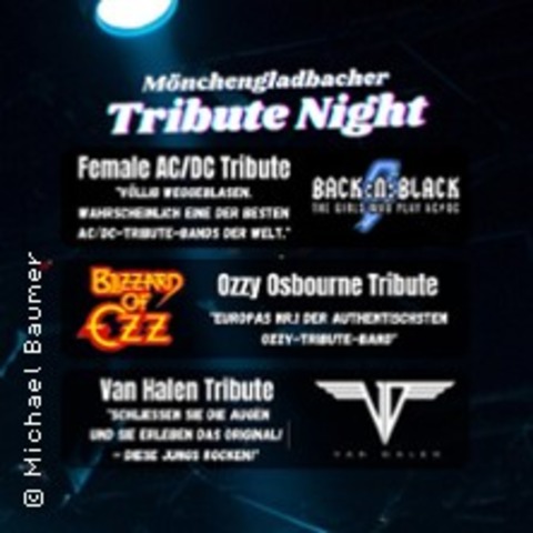 Mnchengladbacher Tribute-Night mit Back:N:Black, Blizzard of Ozz und Van Dale - Mnchengladbach - 25.04.2025 19:30