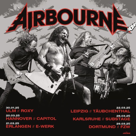 AIRBOURNE - Live in Erlangen - Erlangen - 21.03.2025 20:00