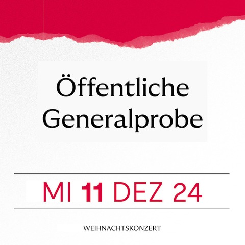 ffentliche Generalprobe / Weihnachtskonzert der Brgerstiftung - Ludwigshafen am Rhein - 11.12.2024 11:00