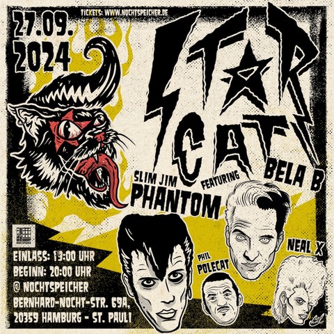 STARCAT feat. Slim Jim Phantom, Bela B, Neal X & Phil Polecat - ***AUSVERKAUFT*** - Hamburg - 27.09.2024 20:00