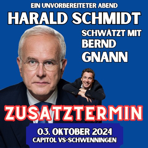 Harald Schmidt schwtzt mit Bernd Gnann - Villingen-Schwenningen - 03.10.2024 20:00