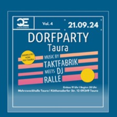 Dorfparty Taura Vol.4 - TAURA - 21.09.2024 19:00