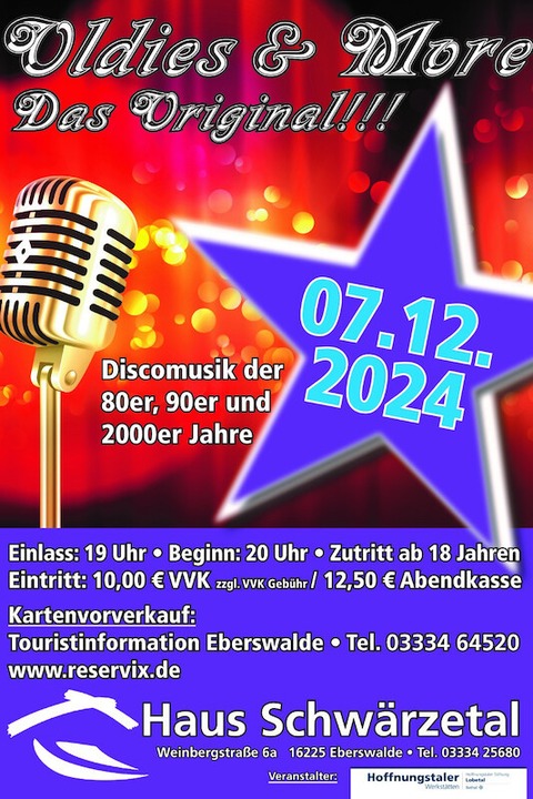 Oldies & More&#8220; Das Original - Eberswalde - 07.12.2024 20:00