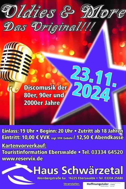 Oldies & More&#8220; Das Original - Eberswalde - 23.11.2024 20:00