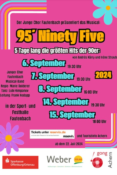 95`Ninety Five - 5 Tage lang die grten Hits der 90er - Achern - 15.09.2024 18:00