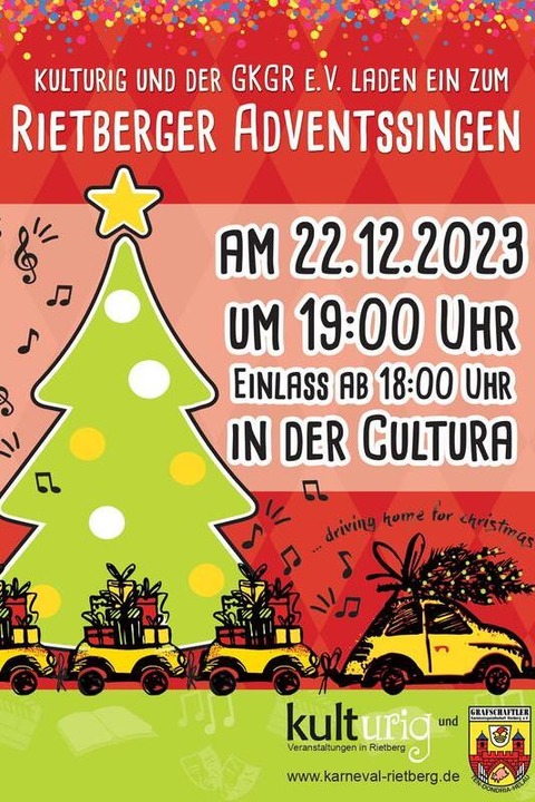 Rietberger Adventssingen - Das groe Zusammen-Weihnachtslieder-singen - Rietberg - 20.12.2024 19:00