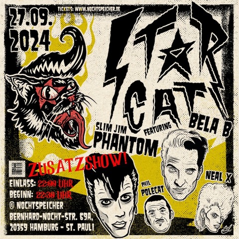 STARCAT feat. Slim Jim Phantom, Bela B, Neal X & Phil Polecat - Zusatzshow! - Hamburg - 27.09.2024 22:30