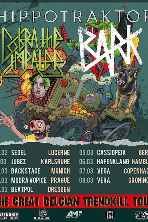 The Great Belgian Trendkill Tour - HIPPOTRAKTOR + BARK + COBRA THE IMPALER - Karlsruhe - 01.03.2025 20:00